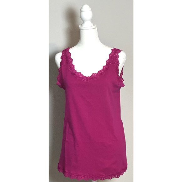 Christopher & Banks Women's Magenta Tank Cami Top Size M - Picture 12 of 16